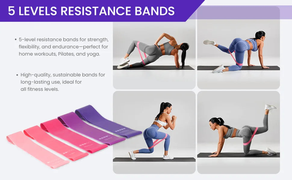 Ensemble de 13 pièces comprenant un ballon, des bandes élastiques et des anneaux de Pilates pour l'entraînement à domicile.