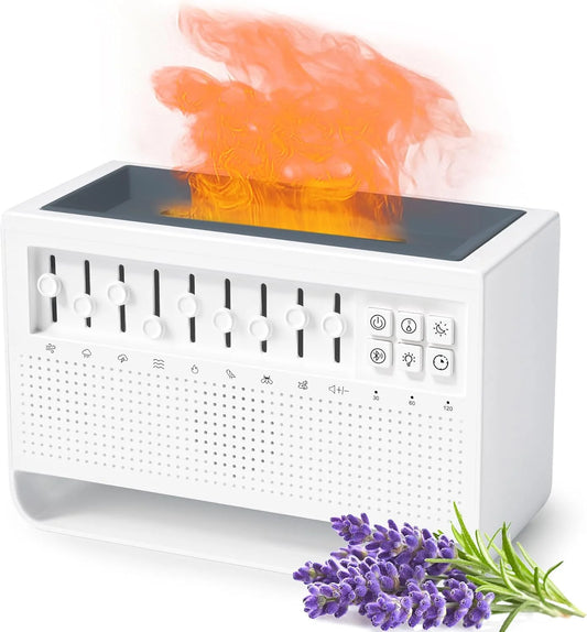 Musical Diffuser with Flame Effect and Aromatherapy