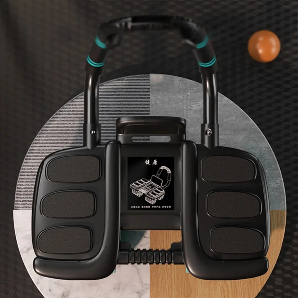 Roue abdominale à rebond automatique avec revêtement antidérapant pour exercices abdominaux à domicile 