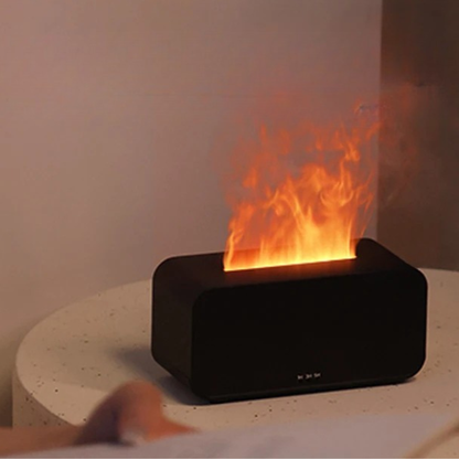 Humidifier and Aroma Diffuser for Essential Oils with Colored Flame