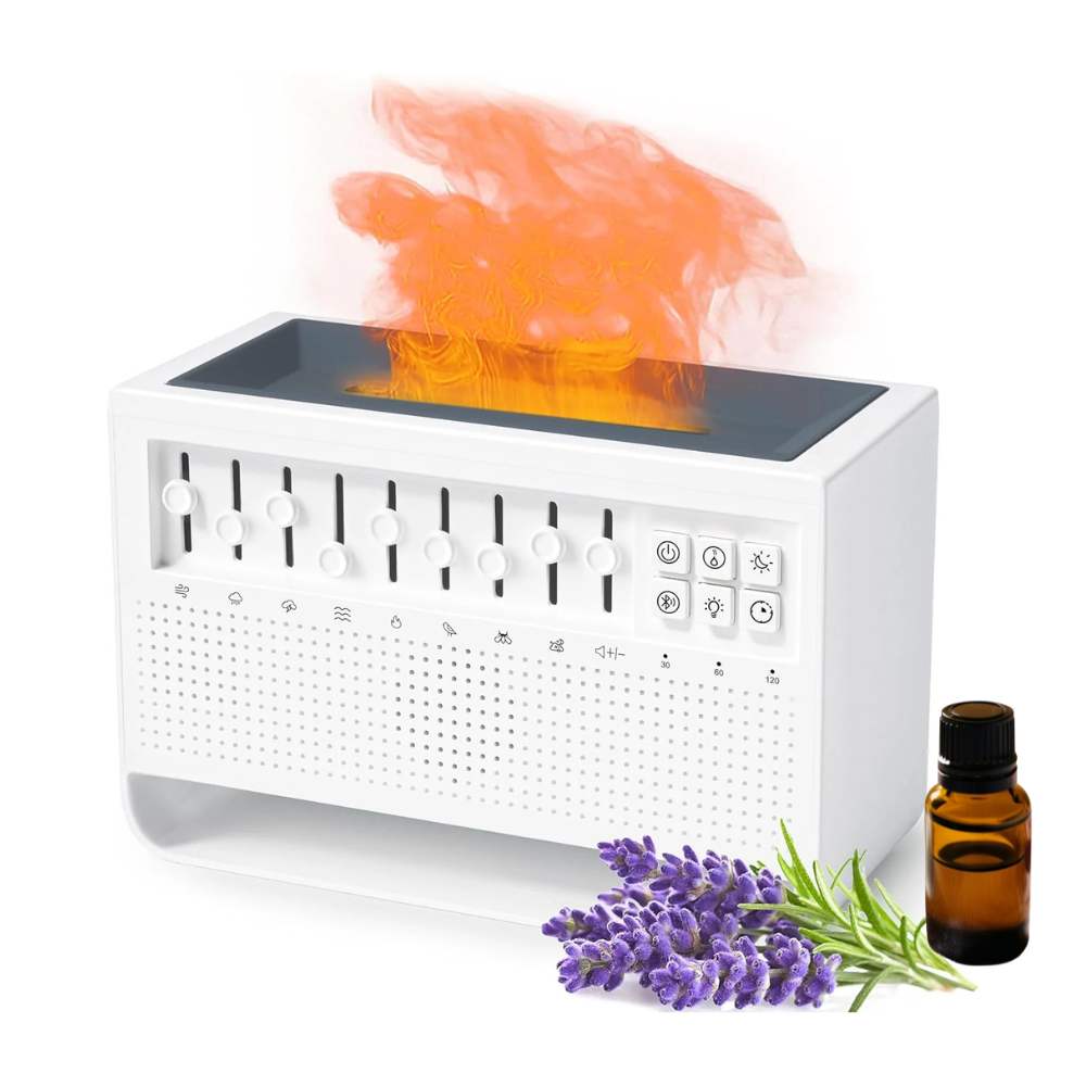 Musical Diffuser with Flame Effect and Aromatherapy