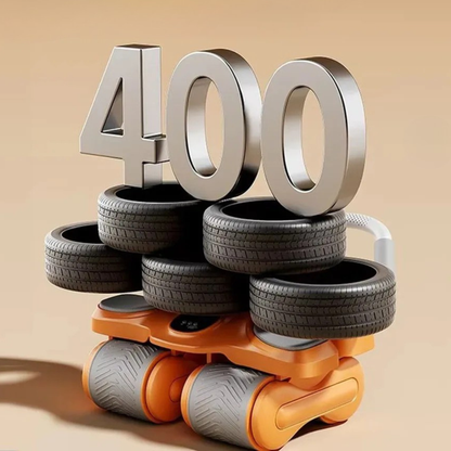 Roue abdominale à quatre roues – Appareil d'entraînement pour affiner le ventre à domicile 