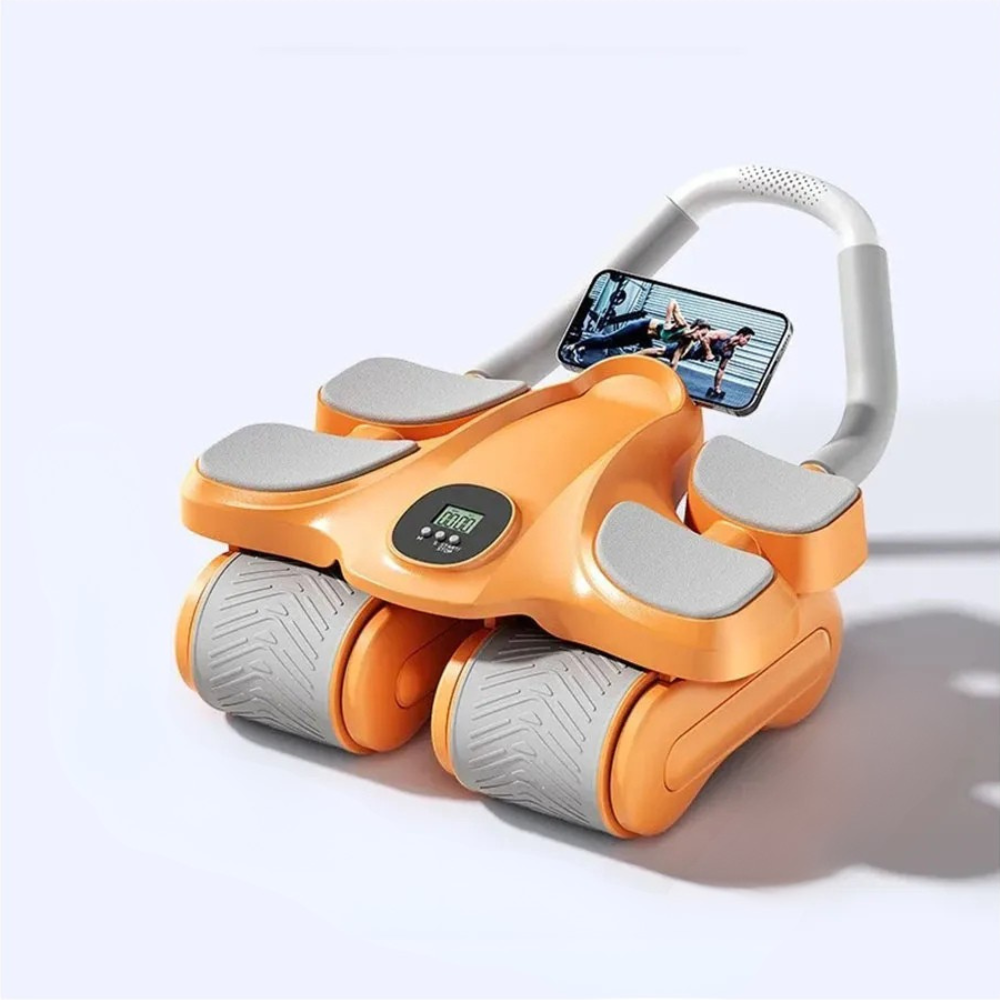 Roue abdominale à quatre roues – Appareil d'entraînement pour affiner le ventre à domicile 