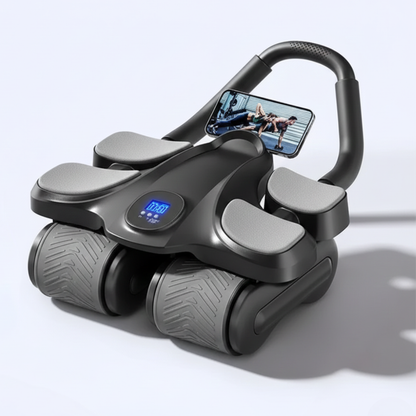 Roue abdominale à quatre roues – Appareil d'entraînement pour affiner le ventre à domicile 