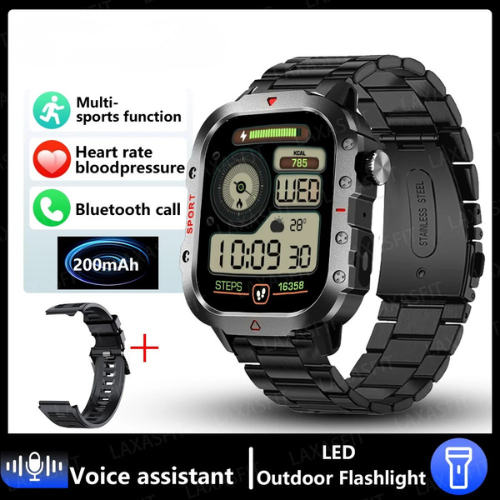 Smartwatch LAXASFIT 2024 z Bluetooth, połączeniami i monitorowaniem stanu zdrowia