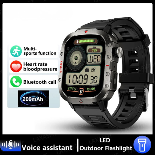 Smartwatch LAXASFIT 2024 z Bluetooth, połączeniami i monitorowaniem stanu zdrowia