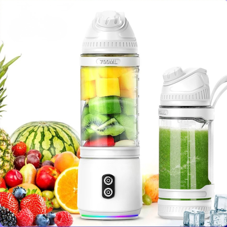 Przenośna elektryczna sokowirówka 700 ml, mini blender do kuchni, podróży, kempingu, pikniku.