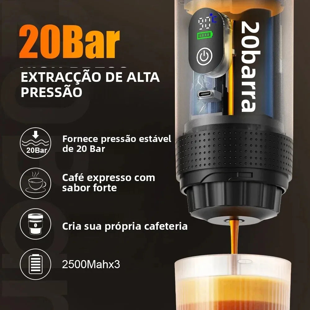 Portable Espresso Coffee Machine 3-in-1 for Car & Home Camping Coffee Maker