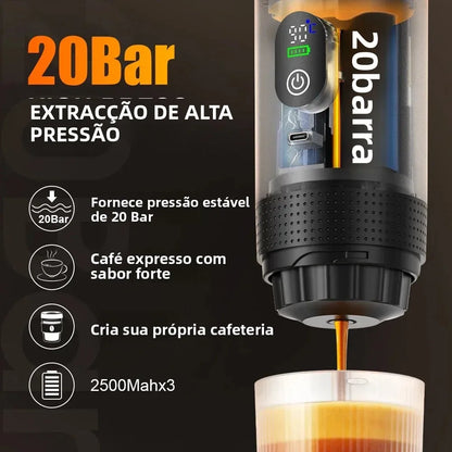 Portable Espresso Coffee Machine 3-in-1 for Car & Home Camping Coffee Maker