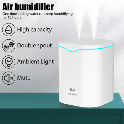 Air Humidifier Double Spray Port Essential Oil Aromatherapy