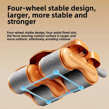 Roue abdominale à quatre roues – Appareil d'entraînement pour affiner le ventre à domicile 