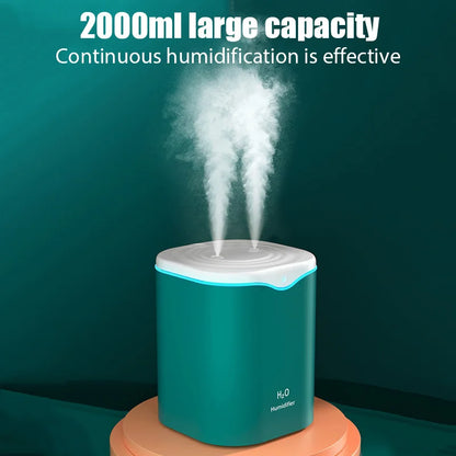 Air Humidifier Double Spray Port Essential Oil Aromatherapy