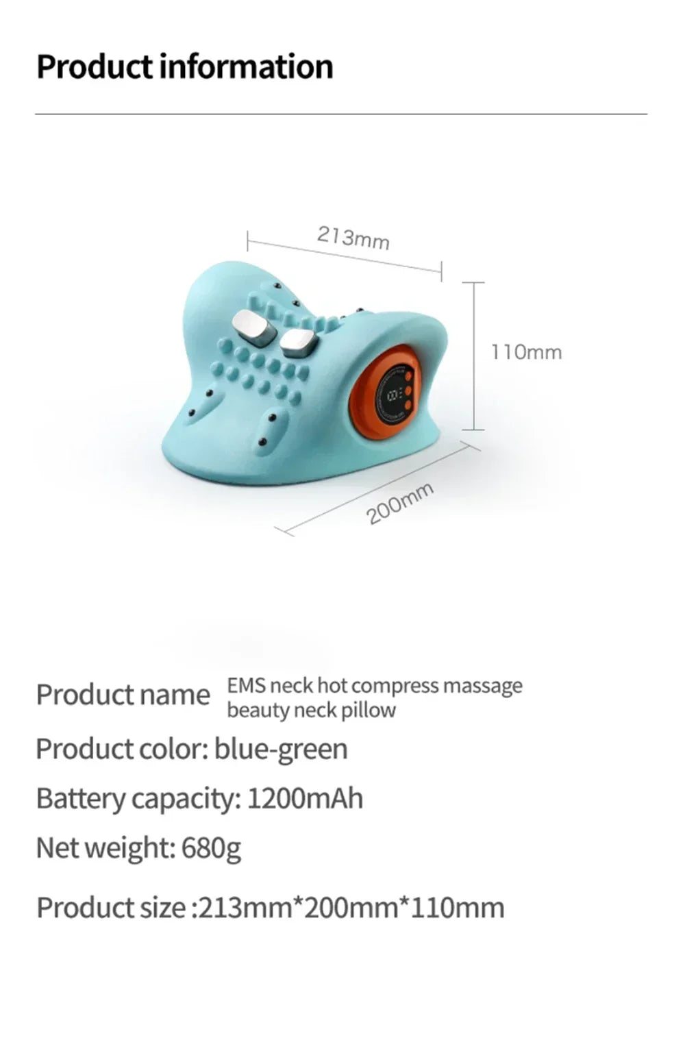 PosturaEase Heated Neck & Shoulder Relaxer Pillow