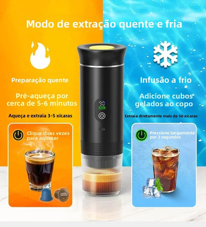 Portable Espresso Coffee Machine 3-in-1 for Car & Home Camping Coffee Maker