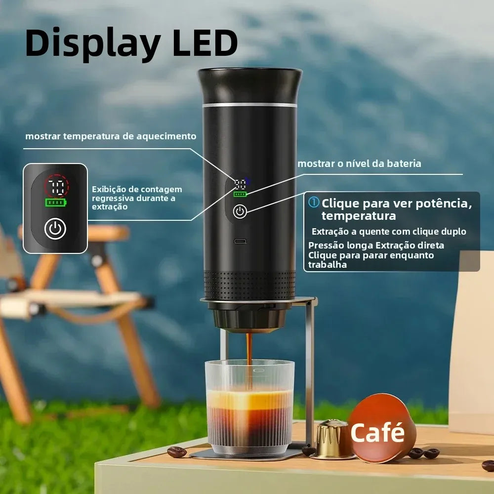 Portable Espresso Coffee Machine 3-in-1 for Car & Home Camping Coffee Maker