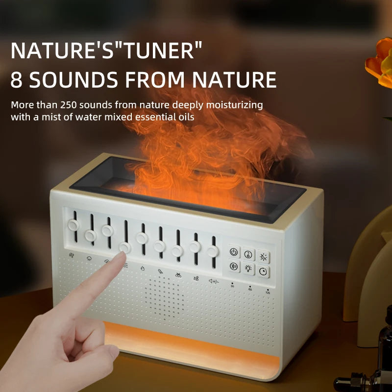 Musical Diffuser with Flame Effect and Aromatherapy