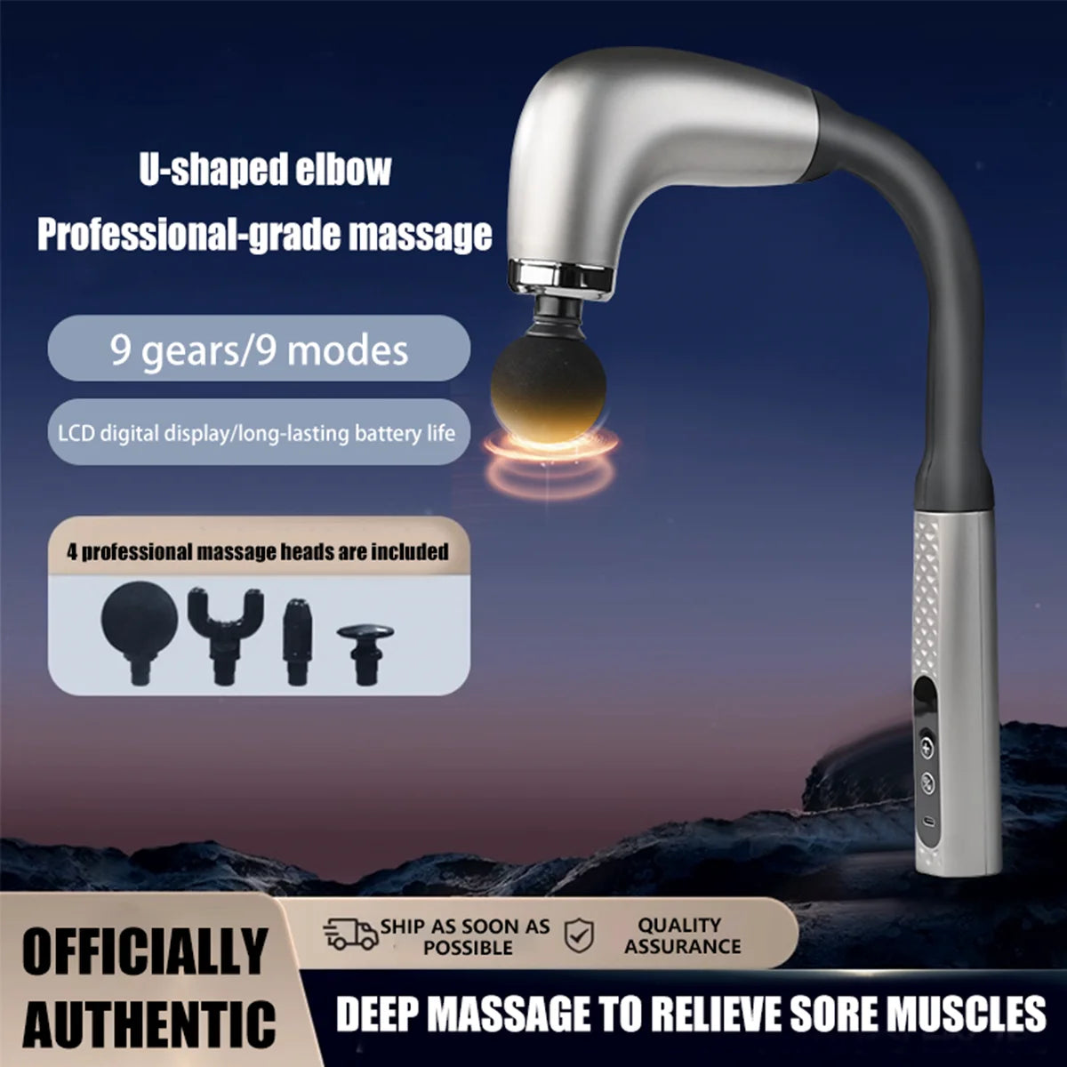 PowerPulse Deep Tissue Massage Gun for Muscle Relief