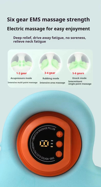 PosturaEase Heated Neck & Shoulder Relaxer Pillow