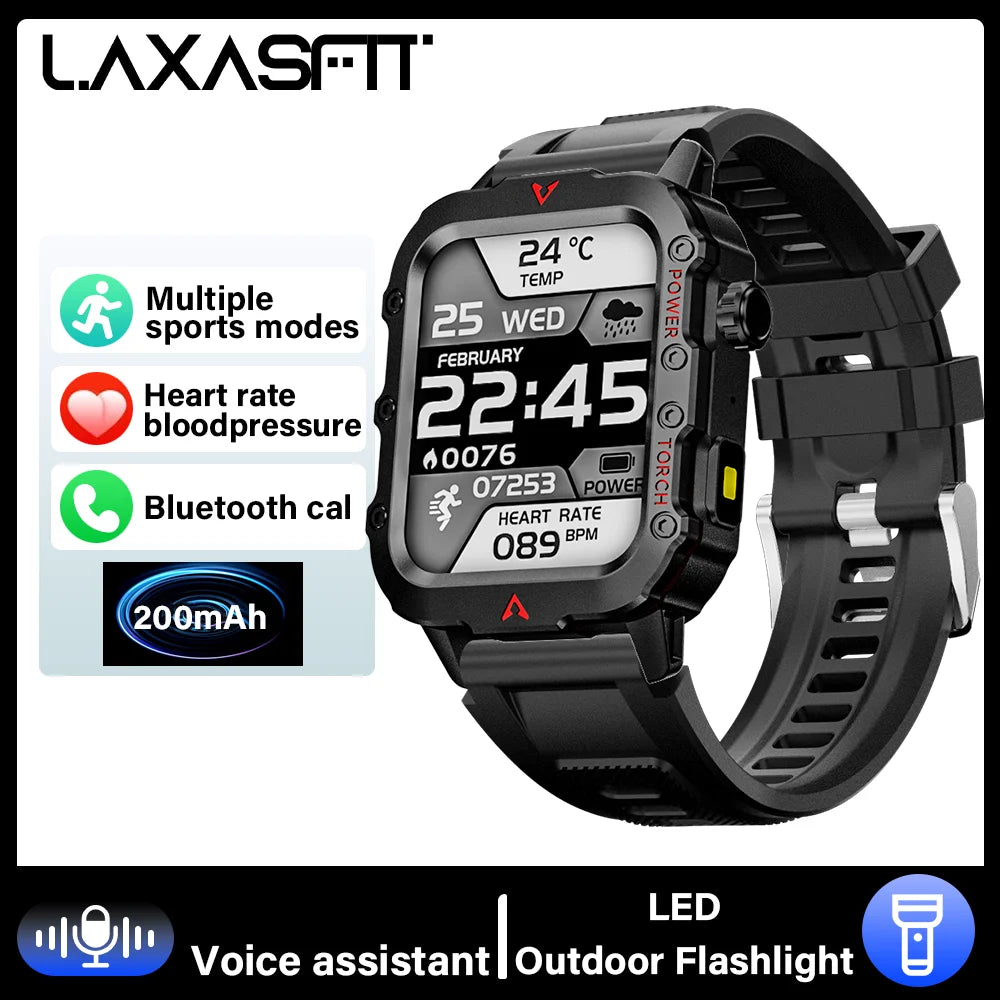 Montre connectée LAXASFIT 2024 avec appels Bluetooth et suivi de la santé