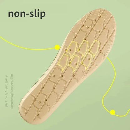 Unisex acupressure sports insole for feet, soft, breathable, cushioned, sweat-absorbing and deodorizing.