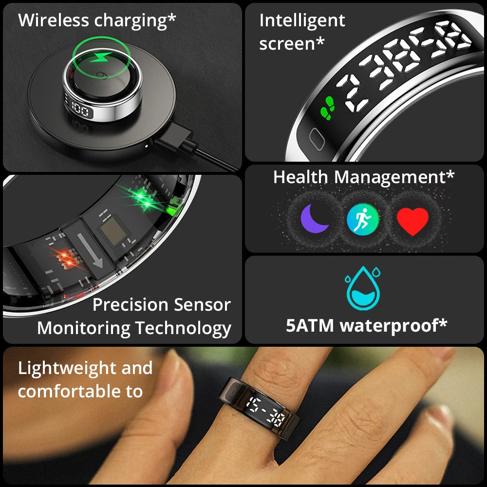 Smart Ring, Health Manager, Waterproof for Men and Women