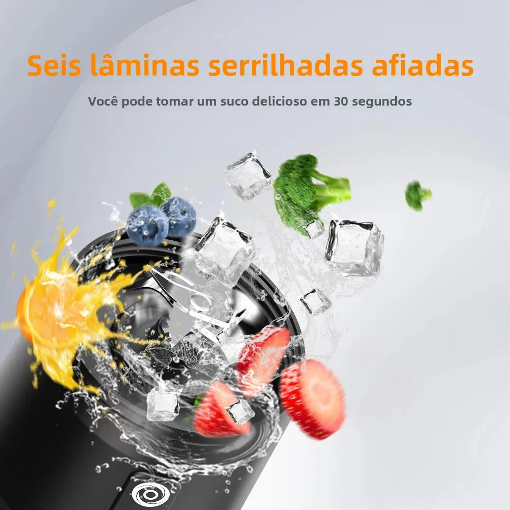 Portable Electric Juicer 700ML Mini Blender for kitchen travel Outdoor Camping Picnic.