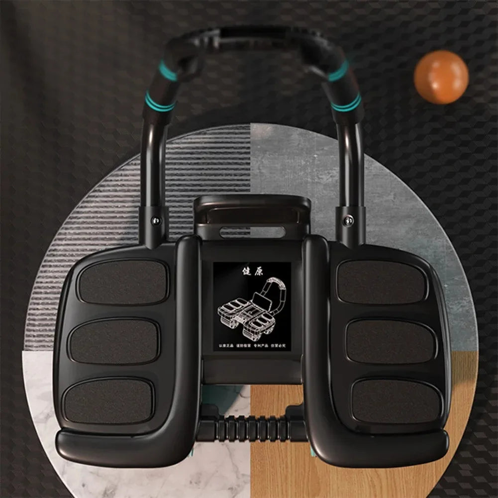 Roue abdominale à rebond automatique avec revêtement antidérapant pour exercices abdominaux à domicile 