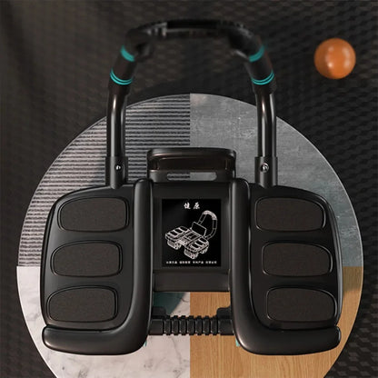 Roue abdominale à rebond automatique avec revêtement antidérapant pour exercices abdominaux à domicile 