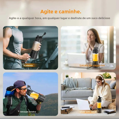 Portable Electric Juicer 700ML Mini Blender for kitchen travel Outdoor Camping Picnic.