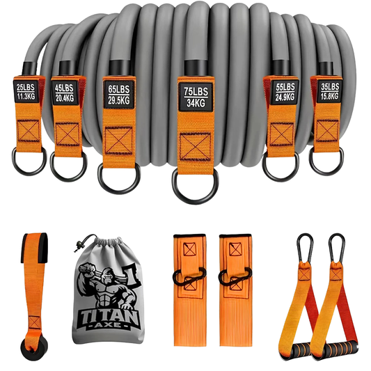 Heavy-Duty Resistance Band Set with Handles – Home Gym
